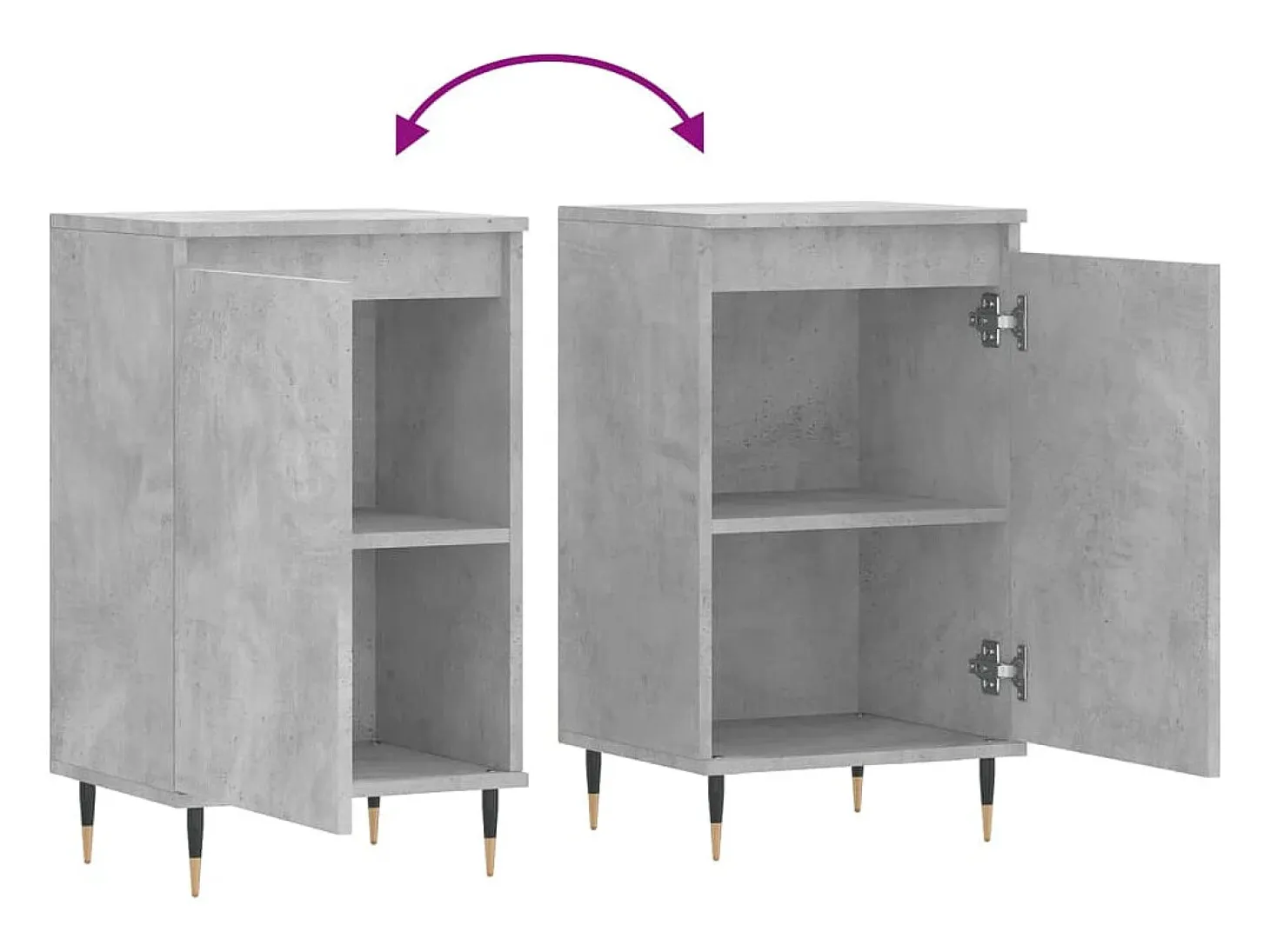 Aparador buffet cómoda armario mueble organizador cocina salón salón juego de 2 40 x 35 x 70 cm madera contrachapada negra 02_0036845