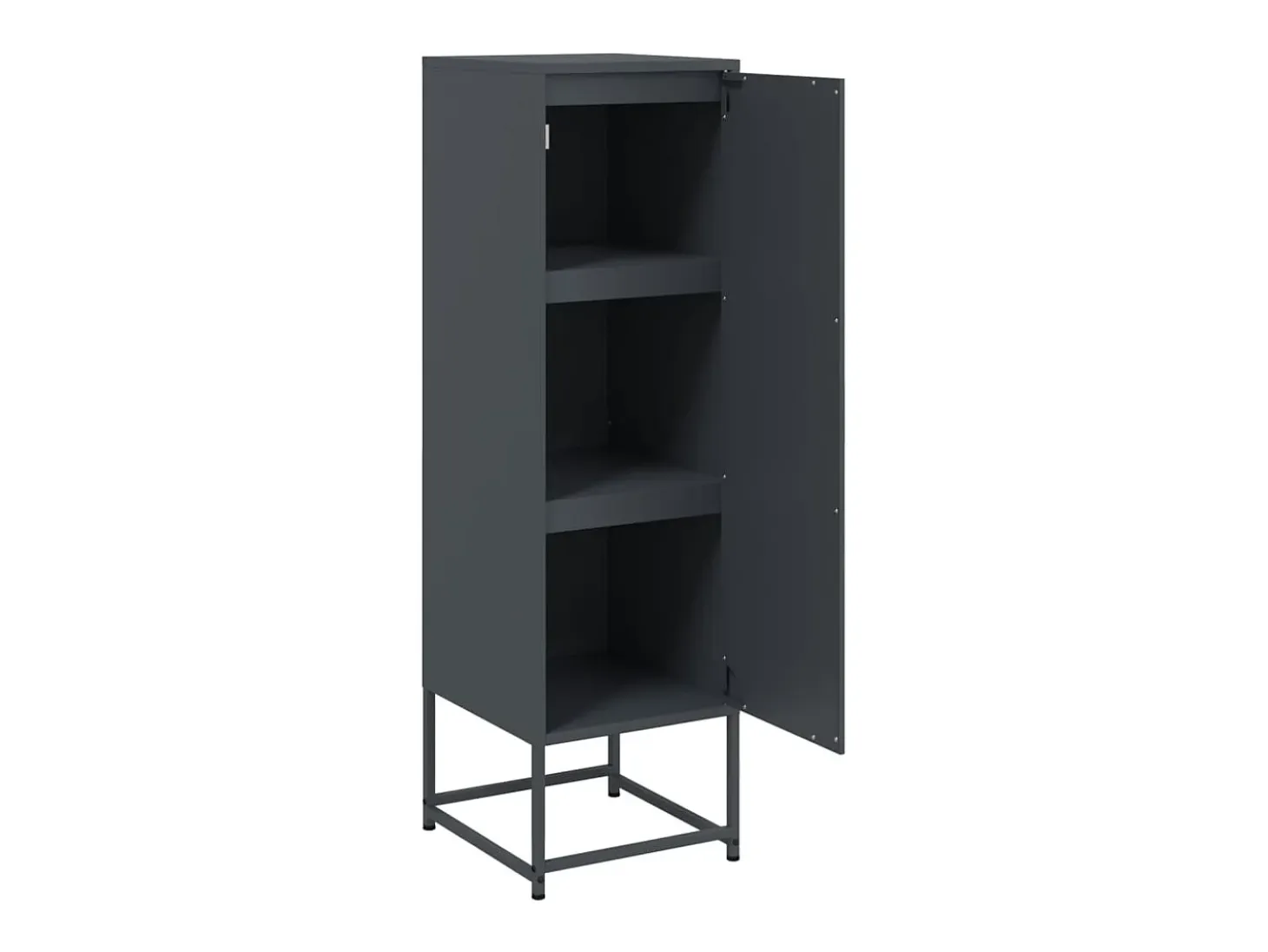 Aparador buffet cómoda armario mueble organizador cocina salón salón alto 36 x 39 x 123 cm acero antracita 02_0032201