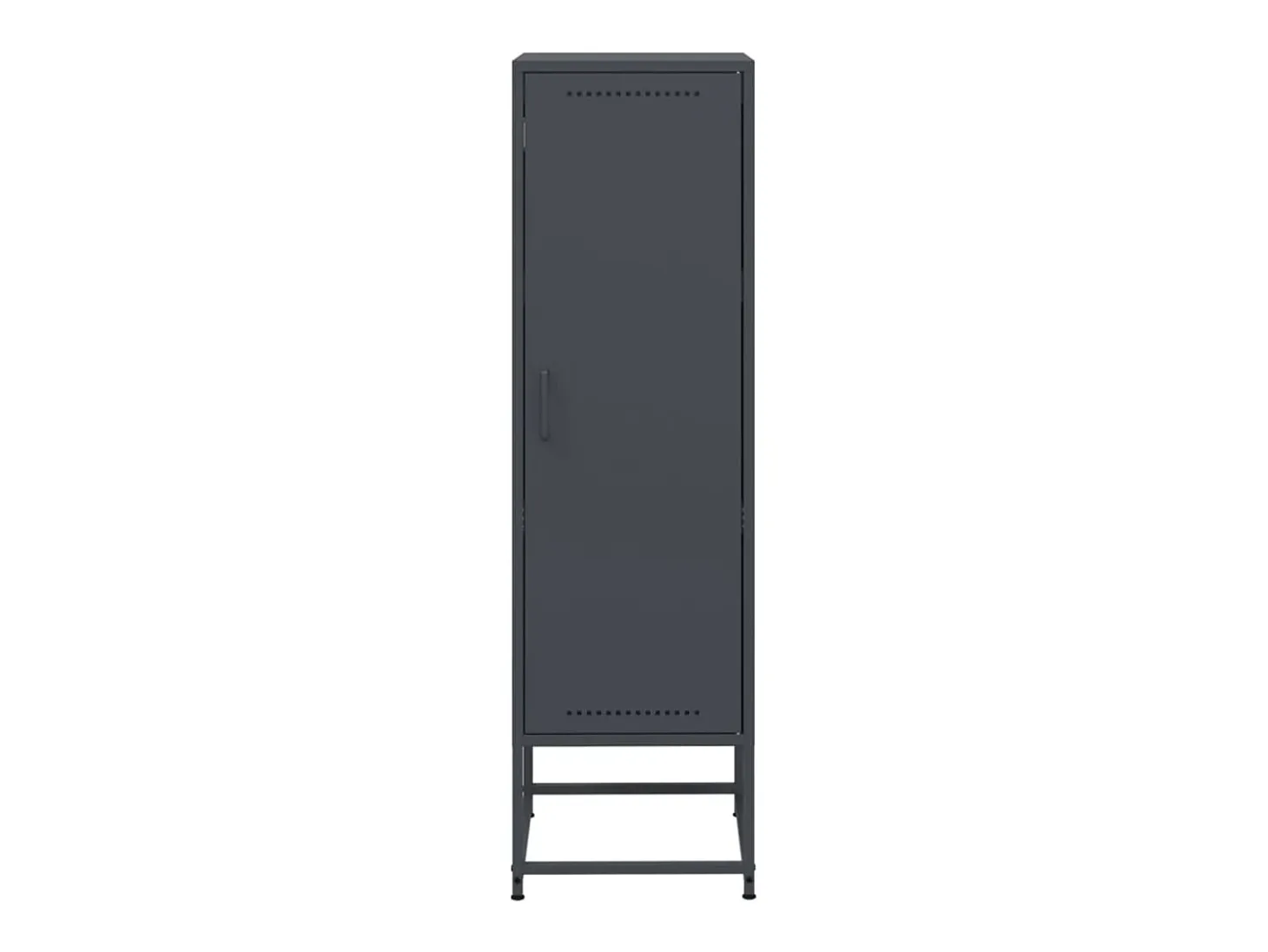 Aparador buffet cómoda armario mueble organizador cocina salón salón alto 36 x 39 x 123 cm acero antracita 02_0032201