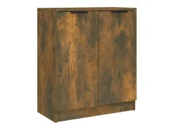 Aparador buffet cómoda armario mueble organizador cocina salón salón juego de 2 60 x 30 x 70 cm marrón madera contrachapada 02_0036735
