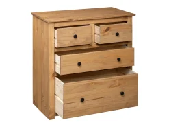 Aparador buffet cómoda armario unidad de almacenamiento organizador cocina salón salón 80 x 40 x 83 cm Pino gama Panamá marrón 02_0029659