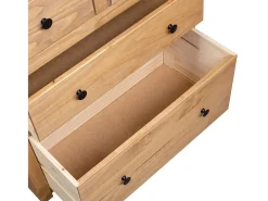 Aparador buffet cómoda armario unidad de almacenamiento organizador cocina salón salón 80 x 40 x 83 cm Pino gama Panamá marrón 02_0029659