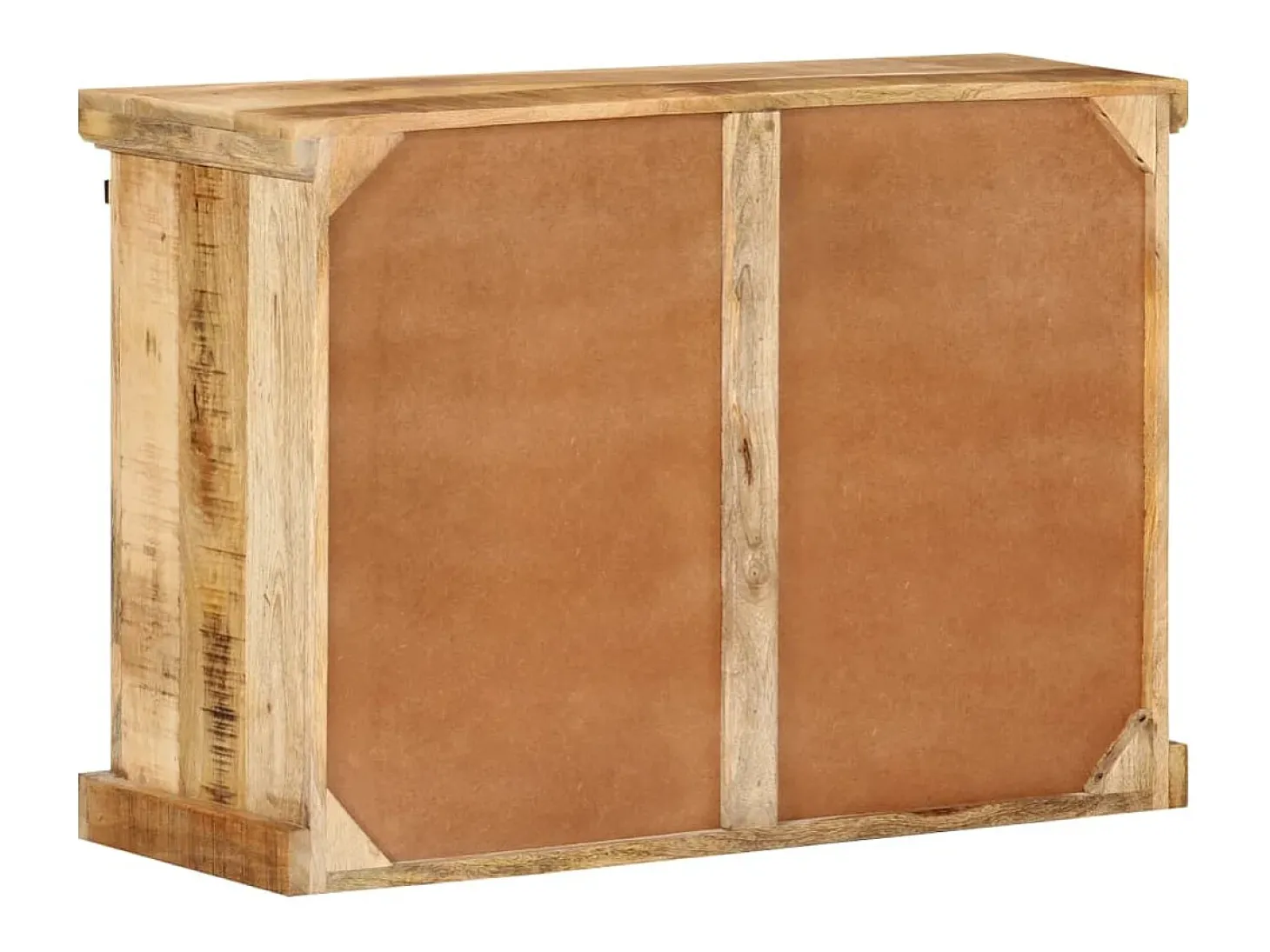 Aparador buffet cómoda armario mueble organizador cocina salón salón 80 x 30 x 55 cm madera maciza de mango en bruto marrón 02_0029652
