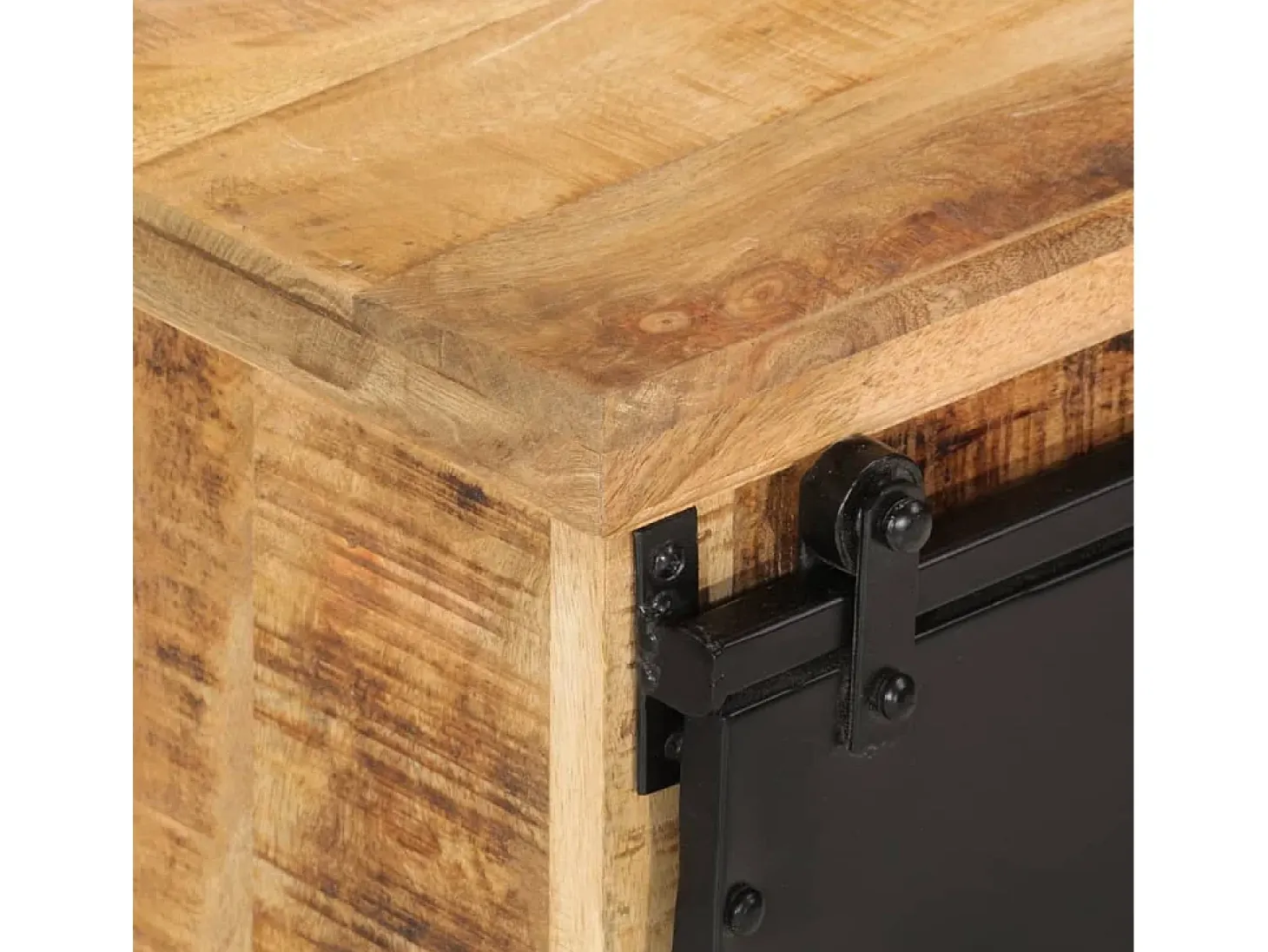 Aparador buffet cómoda armario mueble organizador cocina salón salón 80 x 30 x 55 cm madera maciza de mango en bruto marrón 02_0029652