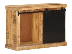 Aparador buffet cómoda armario mueble organizador cocina salón salón 80 x 30 x 55 cm madera maciza de mango en bruto marrón 02_0029652