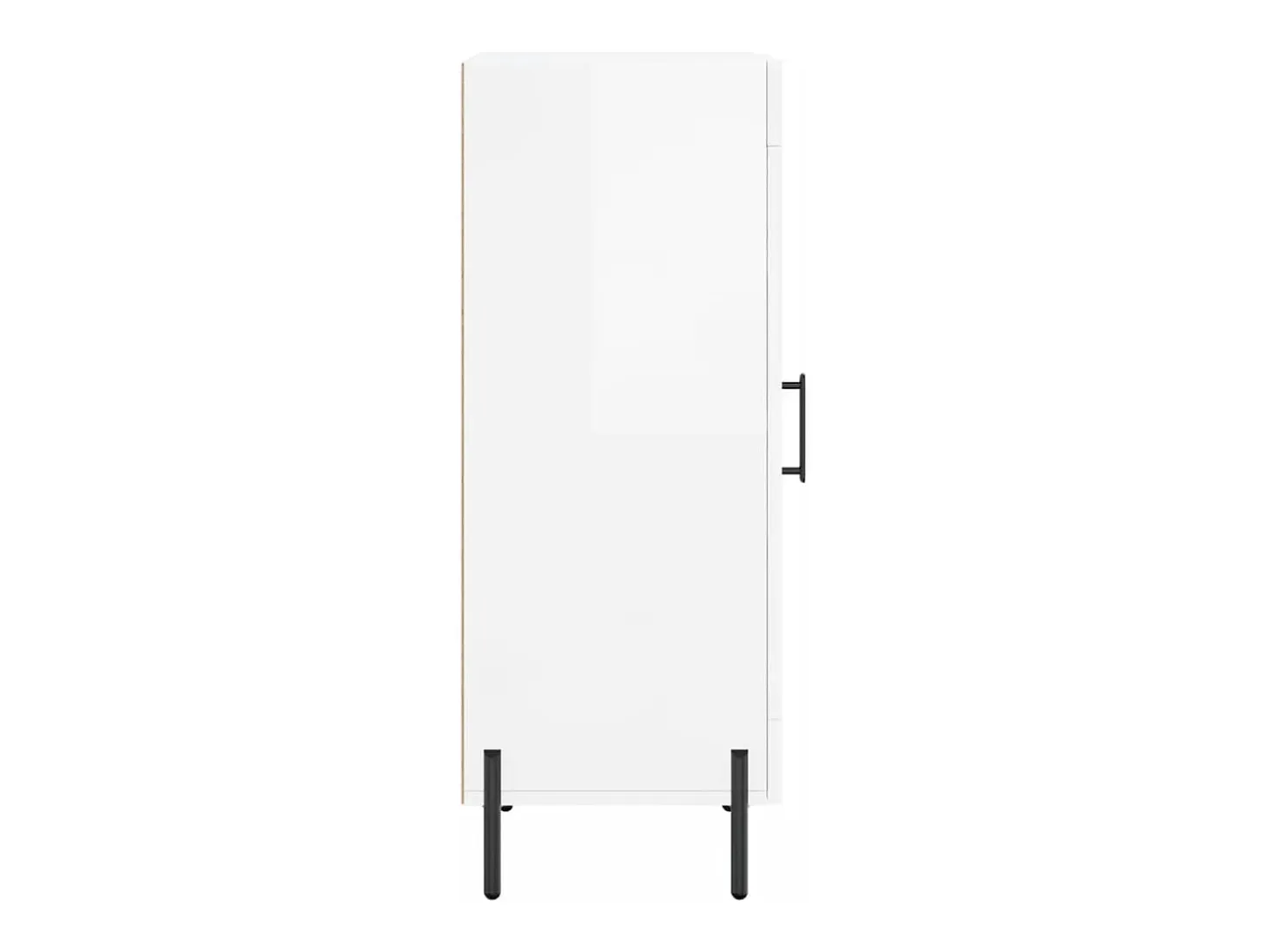 Aparador buffet cómoda armario mueble organizador cocina salón brillante 34,5 x 34 x 90 cm madera contrachapada blanco 02_0030593