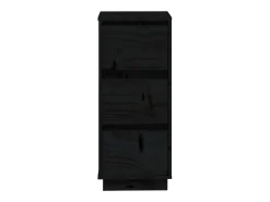 Aparador buffet cómoda armario unidad de almacenamiento organizador cocina salón salón juego de 2 32 x 34 x 75 cm madera maciza de pino negro 02_0036896