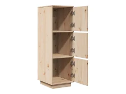 Aparador buffet cómoda armario mueble organizador cocina salón salón alto 34 x 40 x 108,5 cm madera maciza de pino marrón 02_0032185