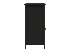 Aparador buffet cómoda armario mueble organizador cocina salón salón 100 x 35 x 75 cm madera contrachapada negra 02_0035796