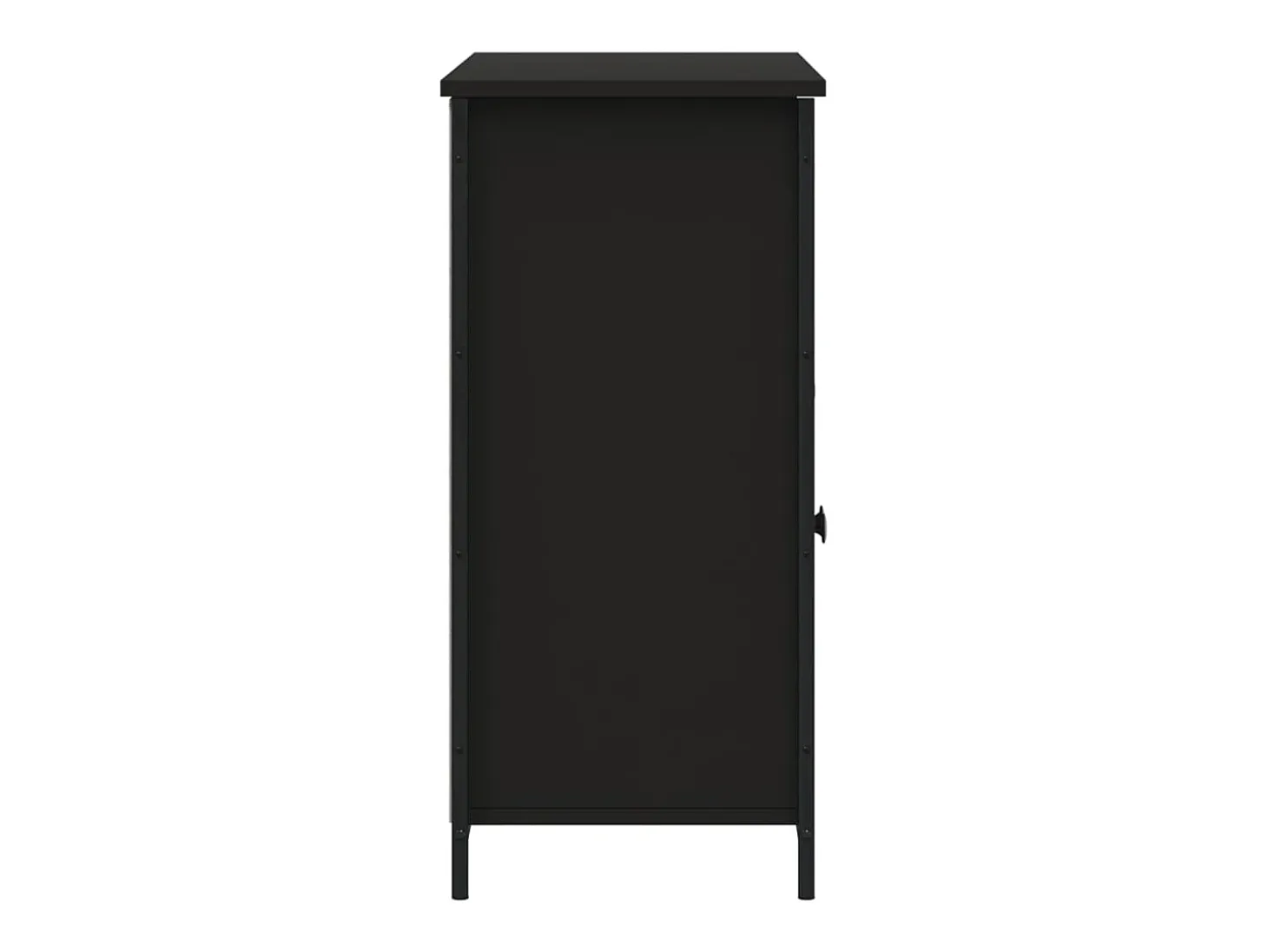 Aparador buffet cómoda armario mueble organizador cocina salón salón 100 x 35 x 75 cm madera contrachapada negra 02_0035796