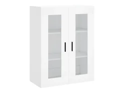Aparador buffet cómoda armario mueble organizador cocina salón salón alto 69,5 x 34 x 180 cm madera contrachapada blanco 02_0032570