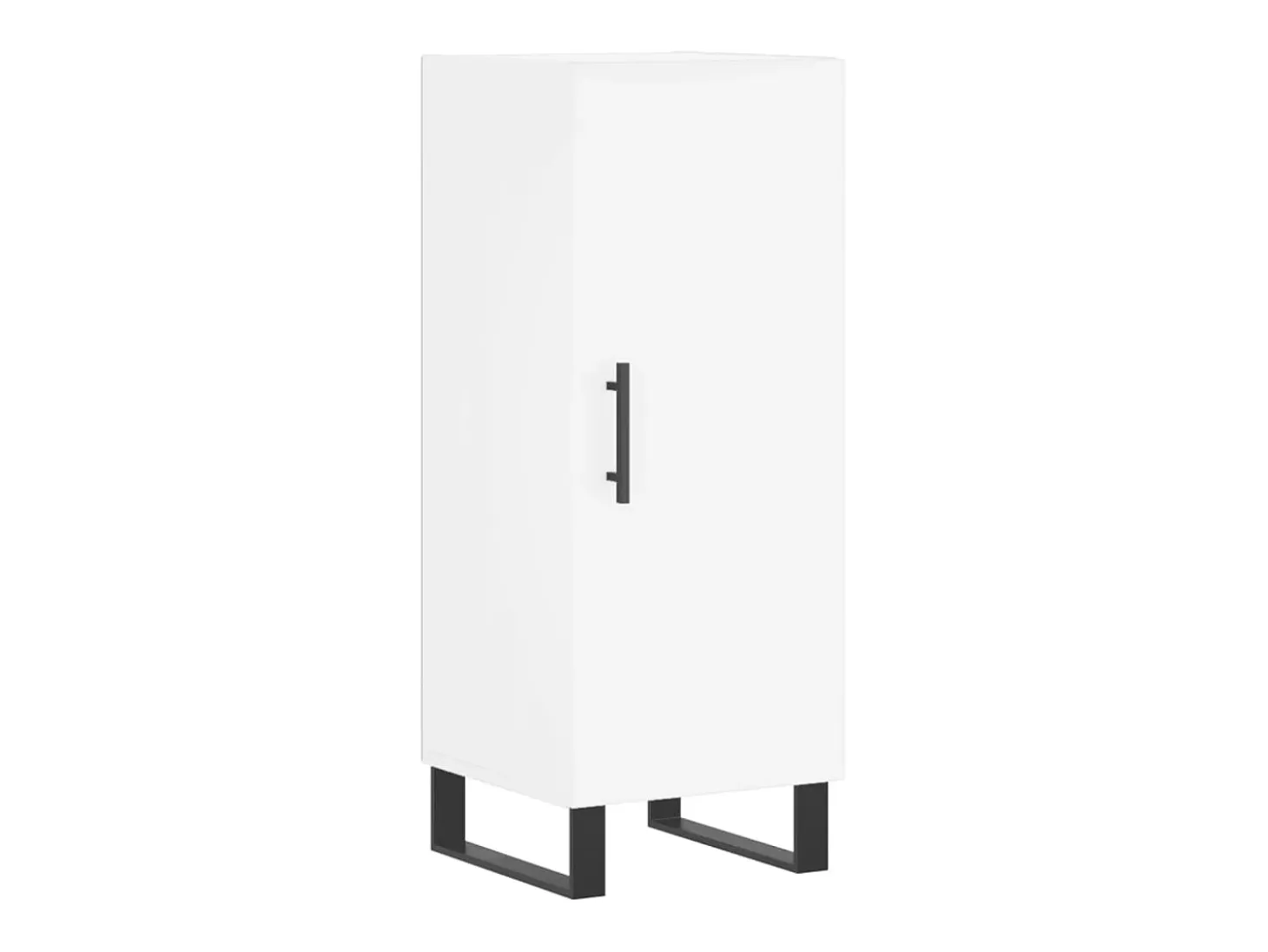 Aparador buffet cómoda armario mueble organizador cocina salón salón alto 34,5 x 34 x 180 cm madera contrachapada blanco 02_0032424