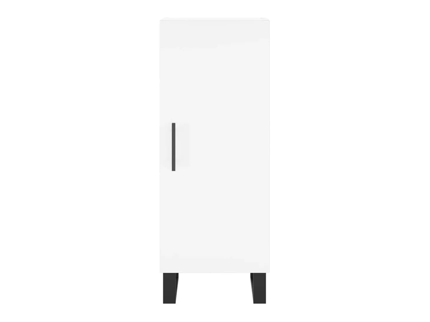 Aparador buffet cómoda armario mueble organizador cocina salón salón alto 34,5 x 34 x 180 cm madera contrachapada blanco 02_0032424