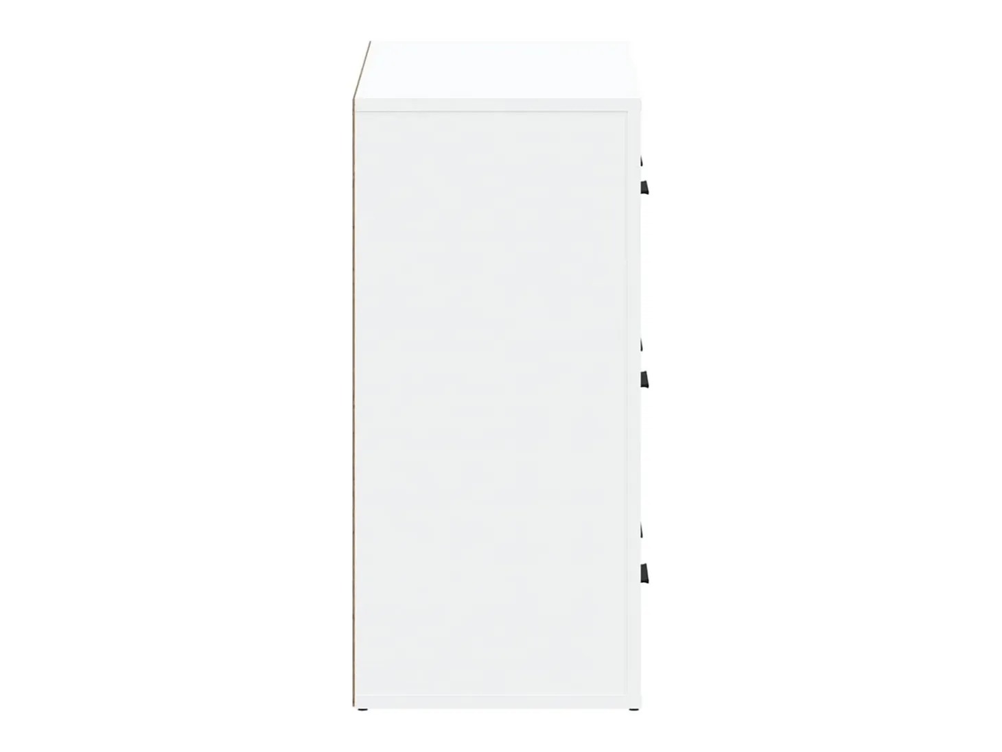 Aparador buffet cómoda armario unidad de almacenamiento organizador cocina salón salón juego de 2 madera contrachapada blanca 02_0036687