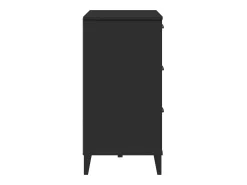 Aparador buffet cómoda armario unidad de almacenamiento organizador cocina salón salón 80 x 40 x 80 cm madera contrachapada negra 02_0036631