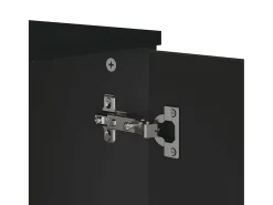Aparador buffet cómoda armario unidad de almacenamiento organizador cocina salón salón 80 x 40 x 80 cm madera contrachapada negra 02_0036631