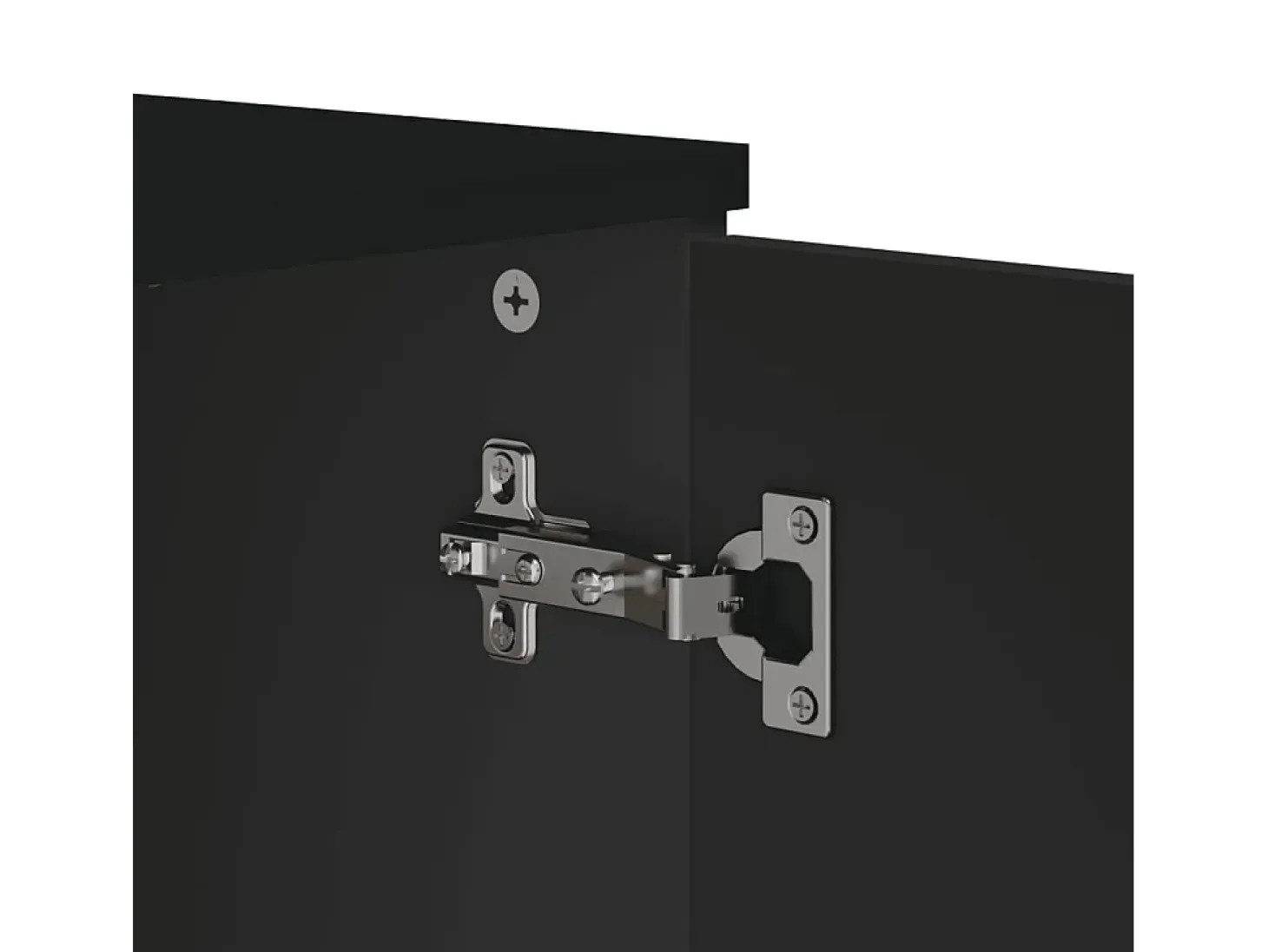 Aparador buffet cómoda armario unidad de almacenamiento organizador cocina salón salón 80 x 40 x 80 cm madera contrachapada negra 02_0036631