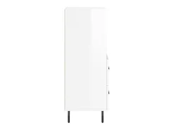 Aparador buffet cómoda armario mueble organizador cocina salón salón brillante 34,5 x 34 x 90 cm madera contrachapada blanco 02_0030602
