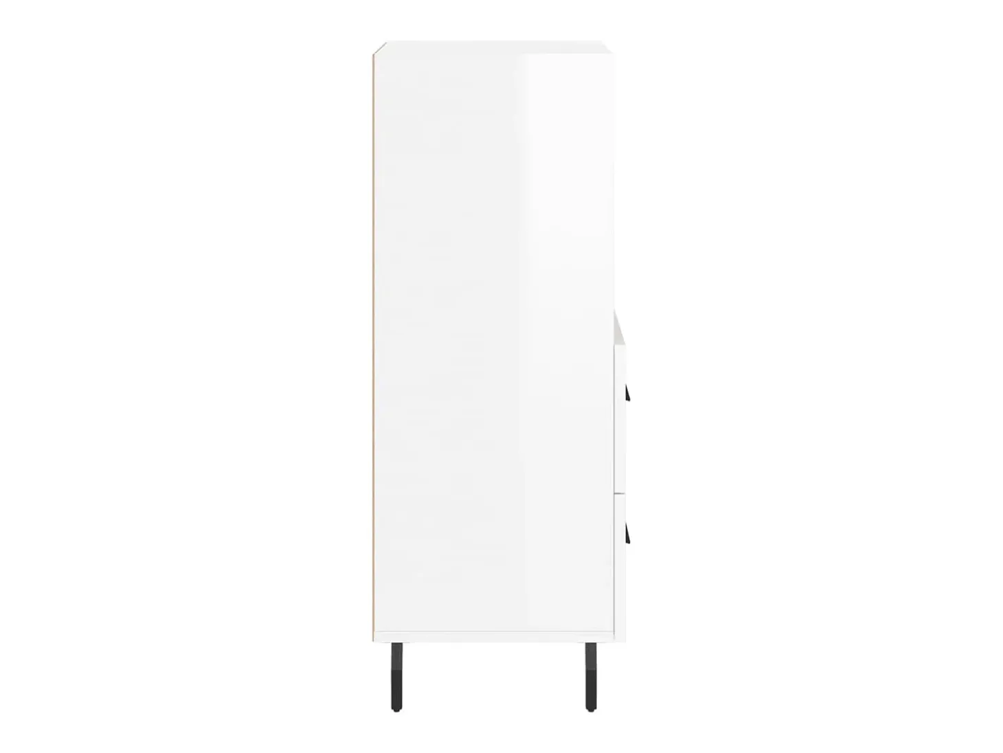 Aparador buffet cómoda armario mueble organizador cocina salón salón brillante 34,5 x 34 x 90 cm madera contrachapada blanco 02_0030602