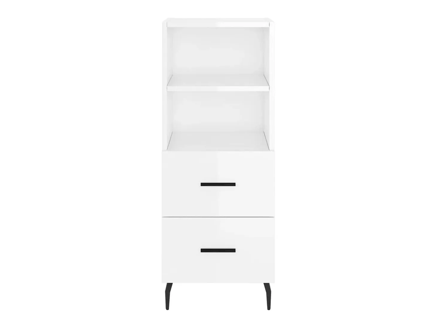 Aparador buffet cómoda armario mueble organizador cocina salón salón brillante 34,5 x 34 x 90 cm madera contrachapada blanco 02_0030602