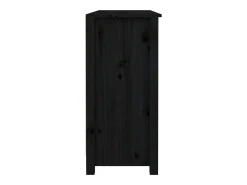 Aparador buffet cómoda armario mueble organizador cocina salón salón 100 x 35 x 74,5 cm madera maciza de pino negro 02_0035794
