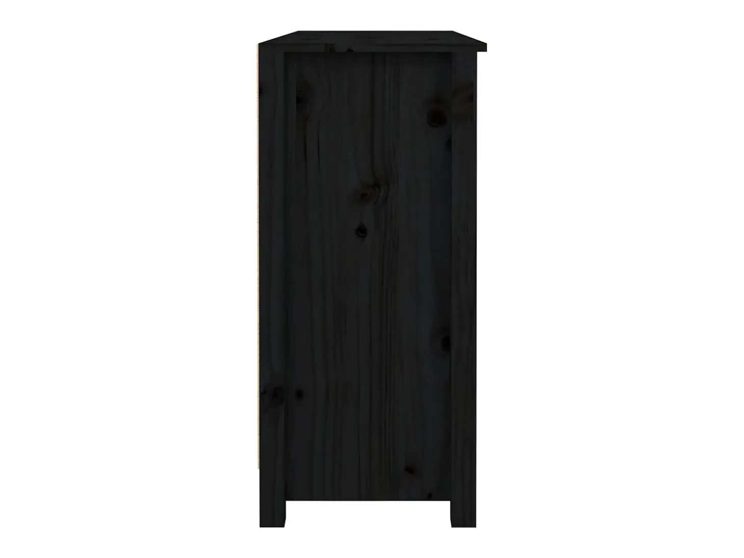 Aparador buffet cómoda armario mueble organizador cocina salón salón 100 x 35 x 74,5 cm madera maciza de pino negro 02_0035794