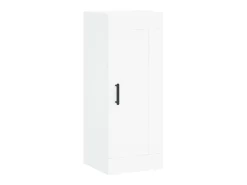 Aparador buffet cómoda armario mueble organizador cocina salón salón alto 34,5 x 34 x 180 cm madera contrachapada blanco 02_0032348