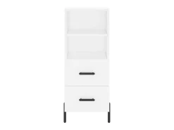 Aparador buffet cómoda armario mueble organizador cocina salón salón alto 34,5 x 34 x 180 cm madera contrachapada blanco 02_0032348