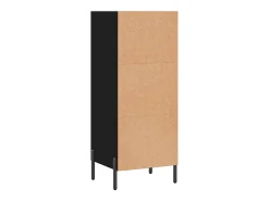 Aparador buffet cómoda armario mueble organizador cocina salón salón 34,5 x 32,5 x 90 cm madera contrachapada negra 02_0035870