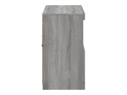 Aparador buffet cómoda armario mueble organizador cocina salón salón con luces LED Sonoma 81 x 37 x 67 cm gris 02_0030084