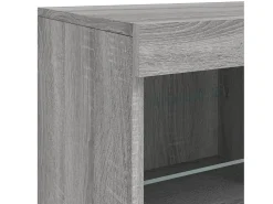 Aparador buffet cómoda armario mueble organizador cocina salón salón con luces LED Sonoma 81 x 37 x 67 cm gris 02_0030084