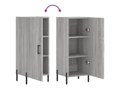 Aparador buffet cómoda armario unidad de almacenamiento organizador cocina salón salón Sonoma 34,5 x 34 x 90 cm madera contrachapada gris 02_0036319