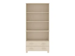 Aparador buffet cómoda armario mueble organizador cocina salón salón madera maciza de pino marrón miel 02_0032151