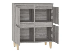 Aparador buffet cómoda armario unidad de almacenamiento organizador cocina salón salón Sonoma 60 x 35 x 70 cm madera contrachapada gris 02_0036402