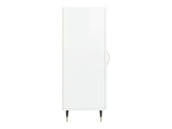 Aparador buffet cómoda armario mueble organizador cocina salón brillante 34,5 x 34 x 90 cm madera contrachapada blanco 02_0030616