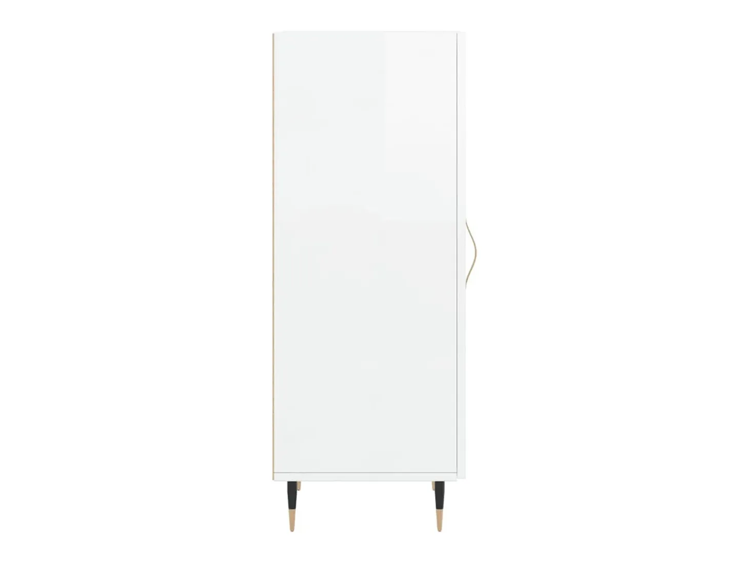 Aparador buffet cómoda armario mueble organizador cocina salón brillante 34,5 x 34 x 90 cm madera contrachapada blanco 02_0030616