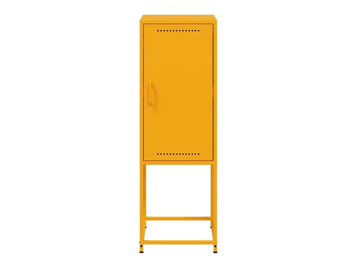 Aparador buffet cómoda armario mueble organizador cocina salón salón amarillo mostaza 36 x 39 x 107 cm acero Amarillo 02_0035691