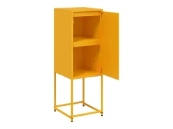 Aparador buffet cómoda armario mueble organizador cocina salón salón amarillo mostaza 36 x 39 x 107 cm acero Amarillo 02_0035691