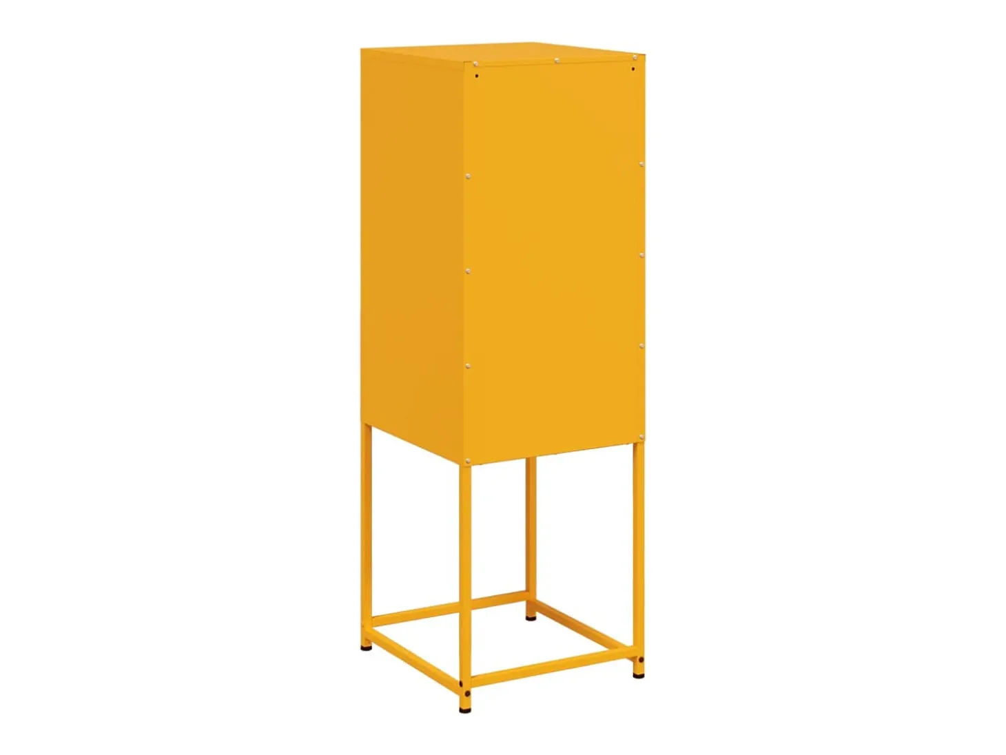 Aparador buffet cómoda armario mueble organizador cocina salón salón amarillo mostaza 36 x 39 x 107 cm acero Amarillo 02_0035691