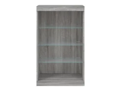 Aparador buffet cómoda armario mueble organizador cocina salón salón con luces LED Sonoma 60,5 x 37 x 100 cm gris 02_0030077
