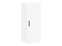 Aparador buffet cómoda armario mueble organizador cocina salón salón alto 34,5 x 34 x 180 cm madera contrachapada blanco 02_0032369