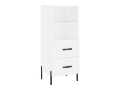 Aparador buffet cómoda armario mueble organizador cocina salón salón alto 34,5 x 34 x 180 cm madera contrachapada blanco 02_0032369