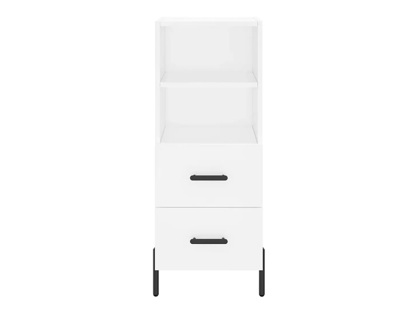 Aparador buffet cómoda armario mueble organizador cocina salón salón alto 34,5 x 34 x 180 cm madera contrachapada blanco 02_0032369