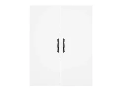 Aparador buffet cómoda armario mueble organizador cocina salón salón alto 69,5 x 34 x 180 cm madera contrachapada blanco 02_0032755