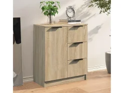 Aparador buffet cómoda armario unidad de almacenamiento organizador cocina salón salón Sonoma 60 x 30 x 70 cm madera contrachapada marrón 02_0031586