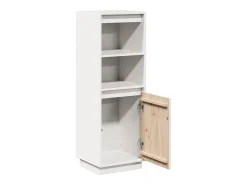 Aparador buffet cómoda armario mueble organizador cocina salón salón alto 37 x 34 x 110 cm madera maciza de pino blanco 02_0032441