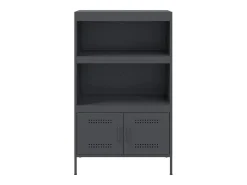 Aparador buffet cómoda armario mueble organizador cocina salón salón alto 68 x 39 x 113 cm acero antracita 02_0032212