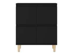 Aparador buffet cómoda armario mueble organizador cocina salón salón 60 x 35 x 70 cm madera contrachapada negra 02_0035987