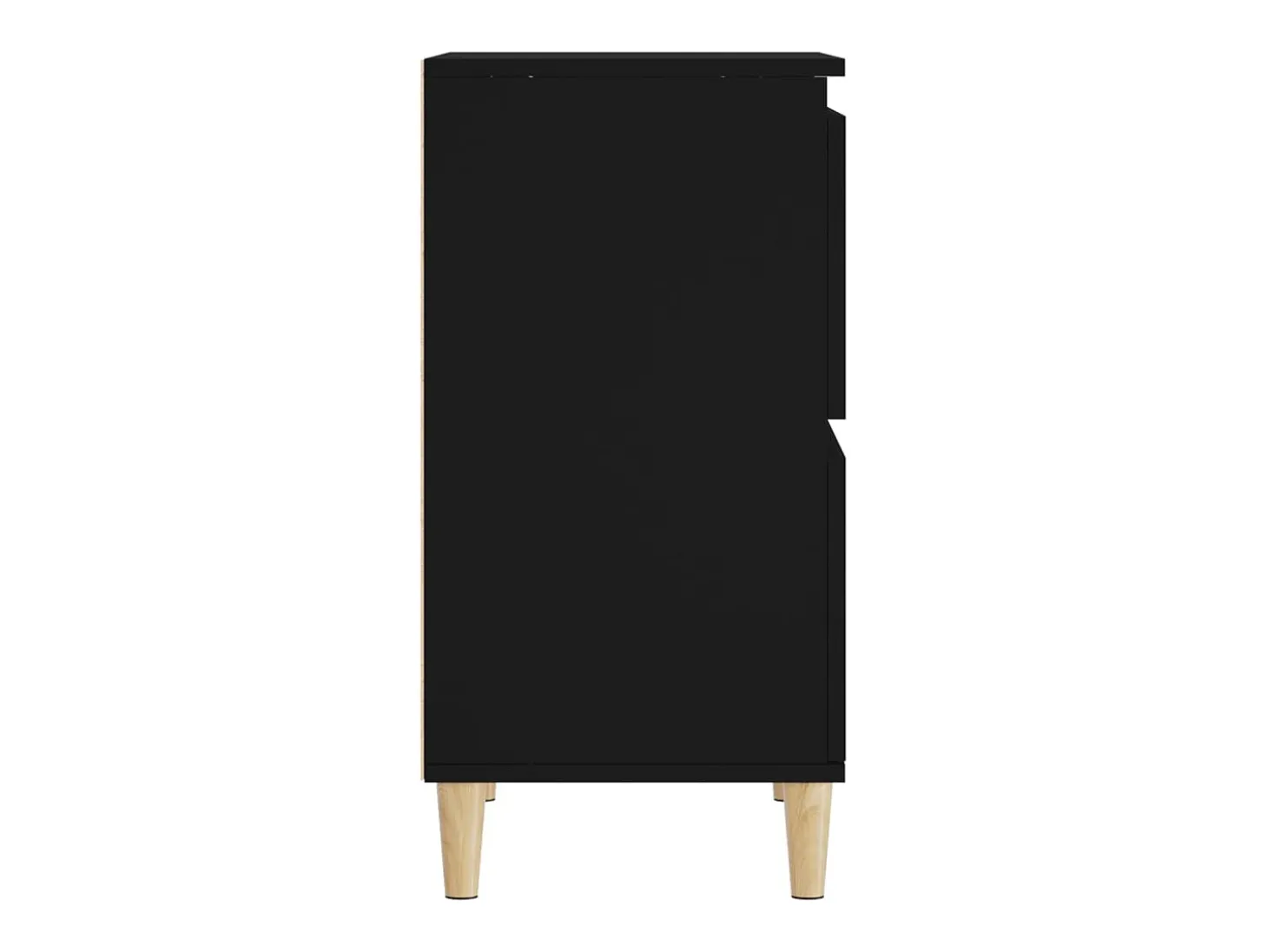 Aparador buffet cómoda armario mueble organizador cocina salón salón 60 x 35 x 70 cm madera contrachapada negra 02_0035987