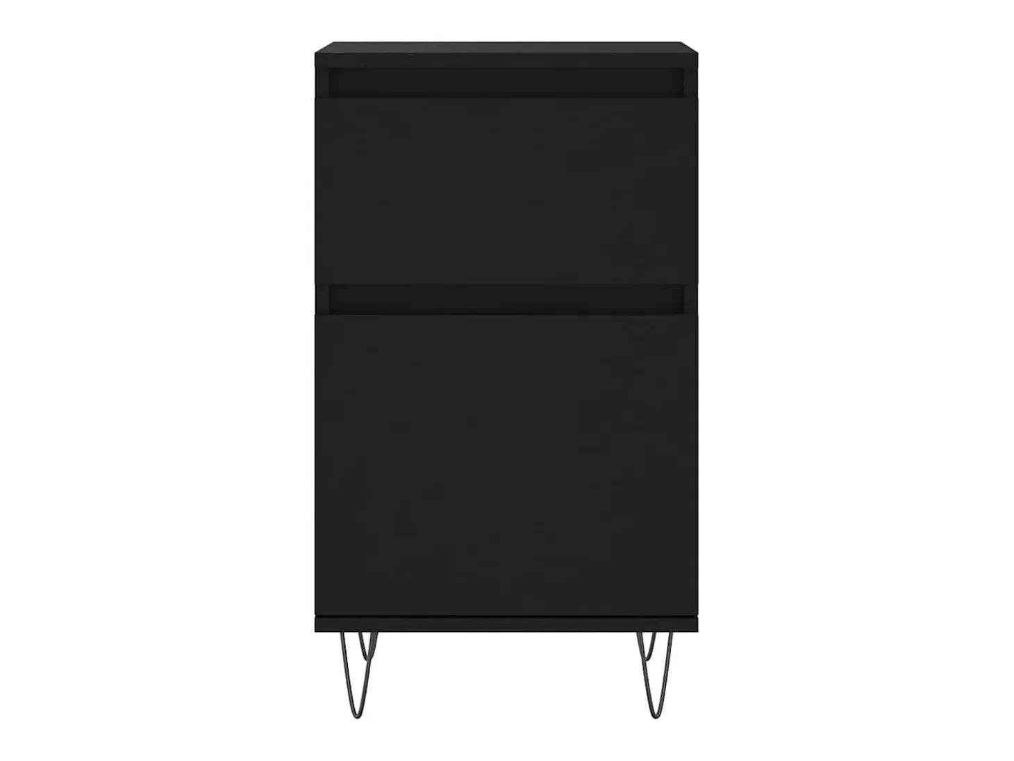 Aparador buffet cómoda armario mueble organizador cocina salón salón juego de 2 40 x 35 x 70 cm madera contrachapada negra 02_0036904